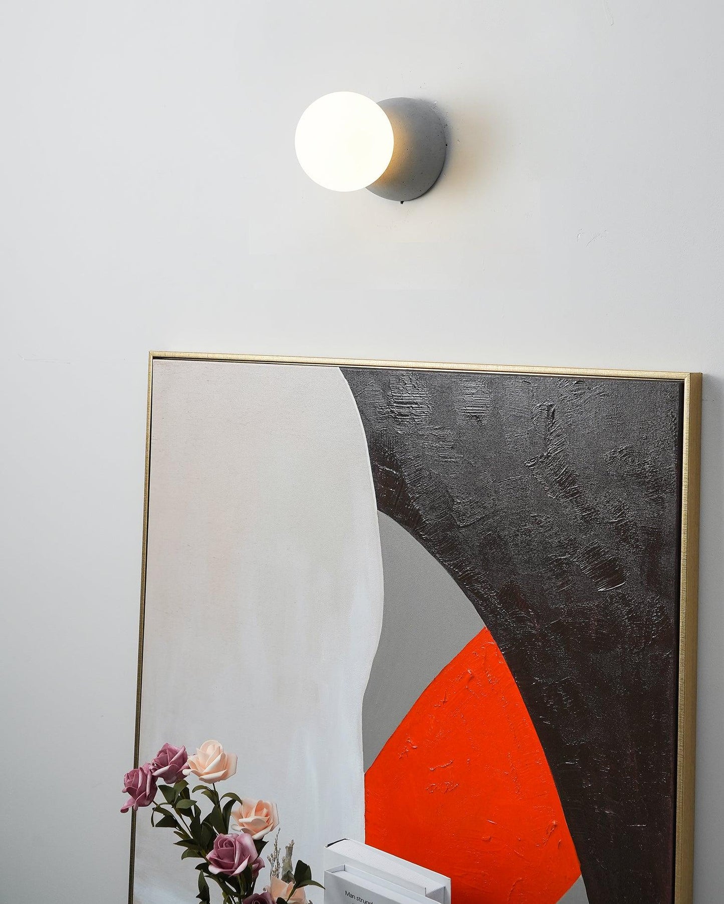 Origo Wall Lamp | Concrete & Opal Glass | Set of 2