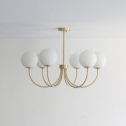 Orillia Chandelier | Brass and Wood | Multiple Light Options