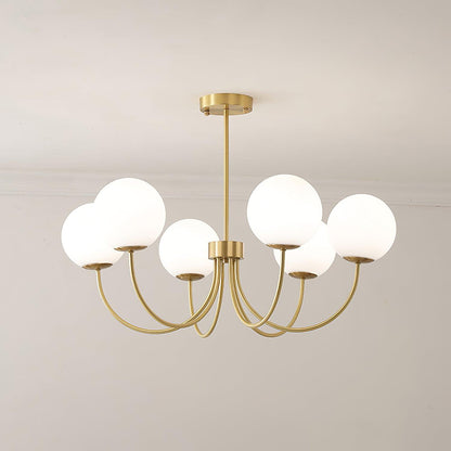 Orillia Chandelier | Brass and Wood | Multiple Light Options