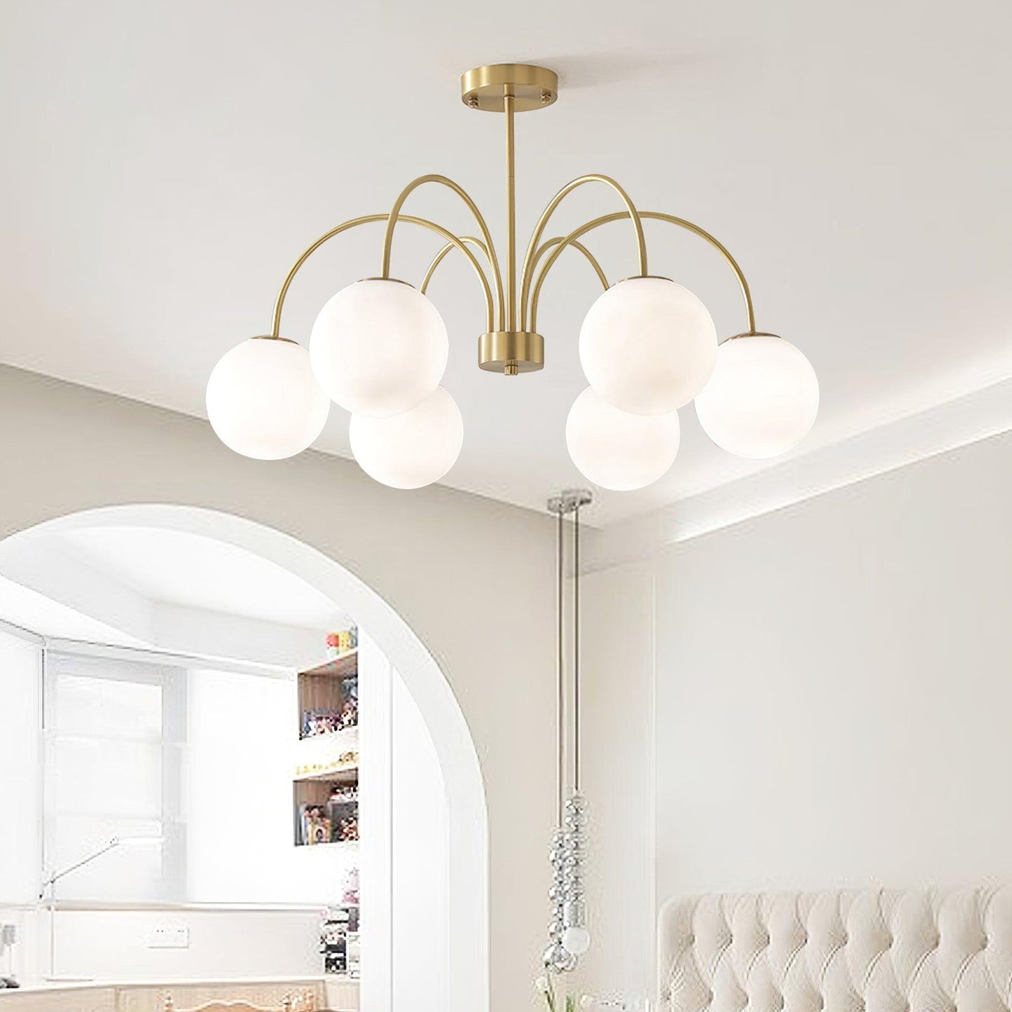 Orillia Chandelier | Brass and Wood | Multiple Light Options