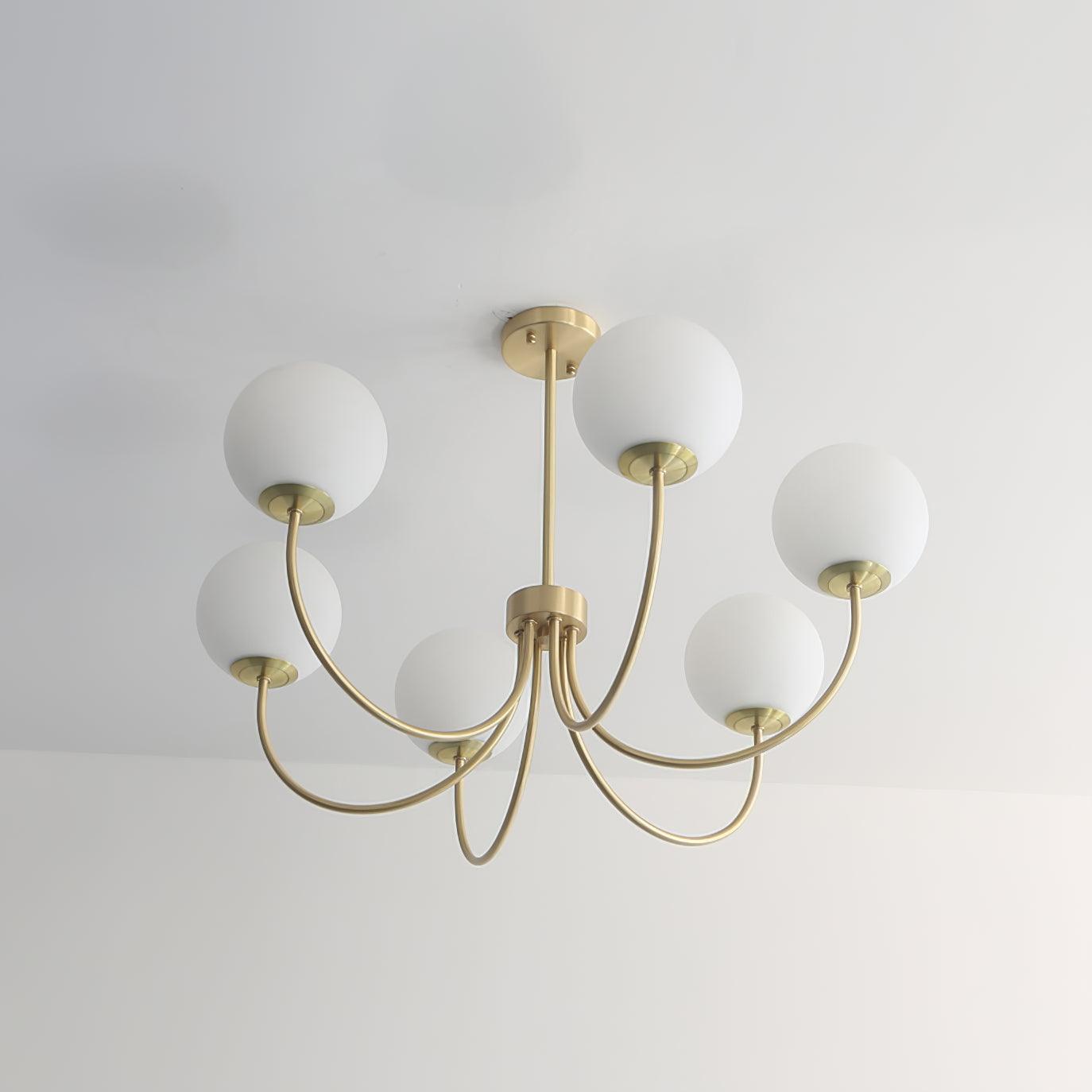 Orillia Chandelier | Brass and Wood | Multiple Light Options