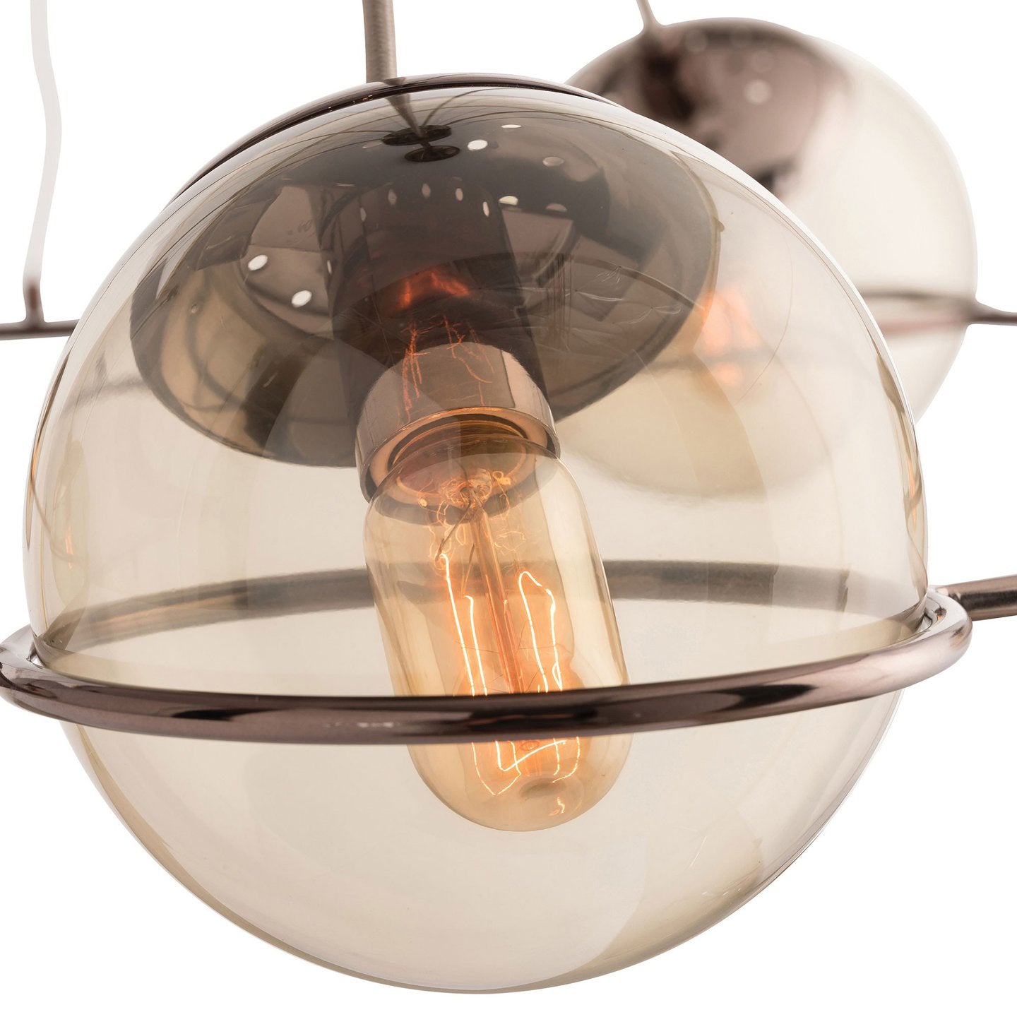 Orion Chandelier | Brass & Glass | Gold & Frosted White