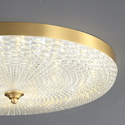 Orlena Glass Ceiling Lamp | Brass Frame & Acrylic Diffuser | Multiple Sizes