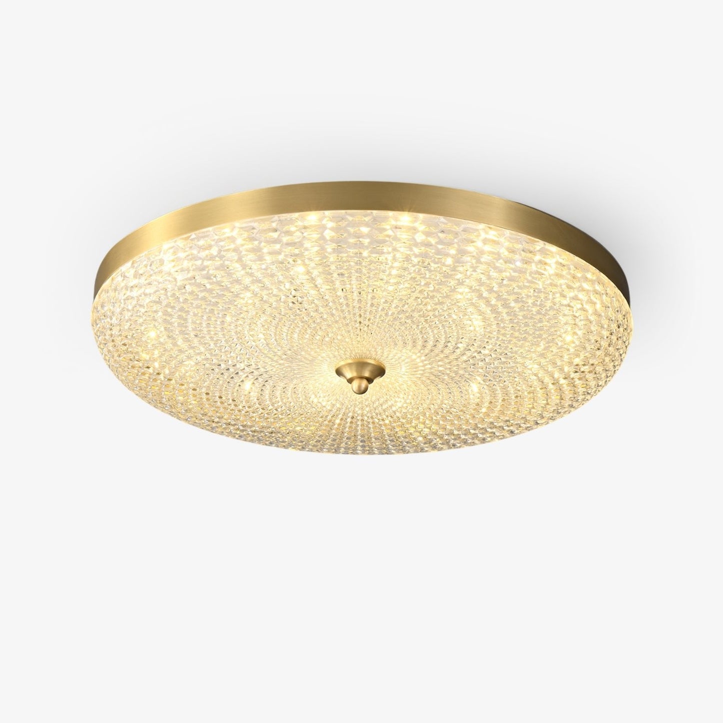 Orlena Glass Ceiling Lamp | Brass Frame & Acrylic Diffuser | Multiple Sizes