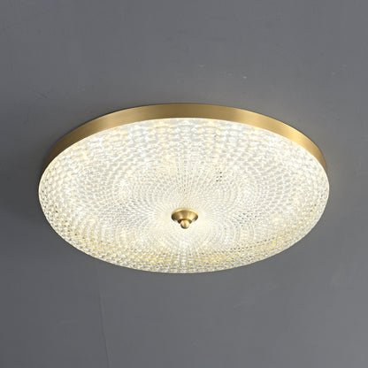 Orlena Glass Ceiling Lamp | Brass Frame & Acrylic Diffuser | Multiple Sizes