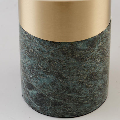 Orly Table Lamp | Metal Base with White Marble & Glass Shade | 30cm Diameter