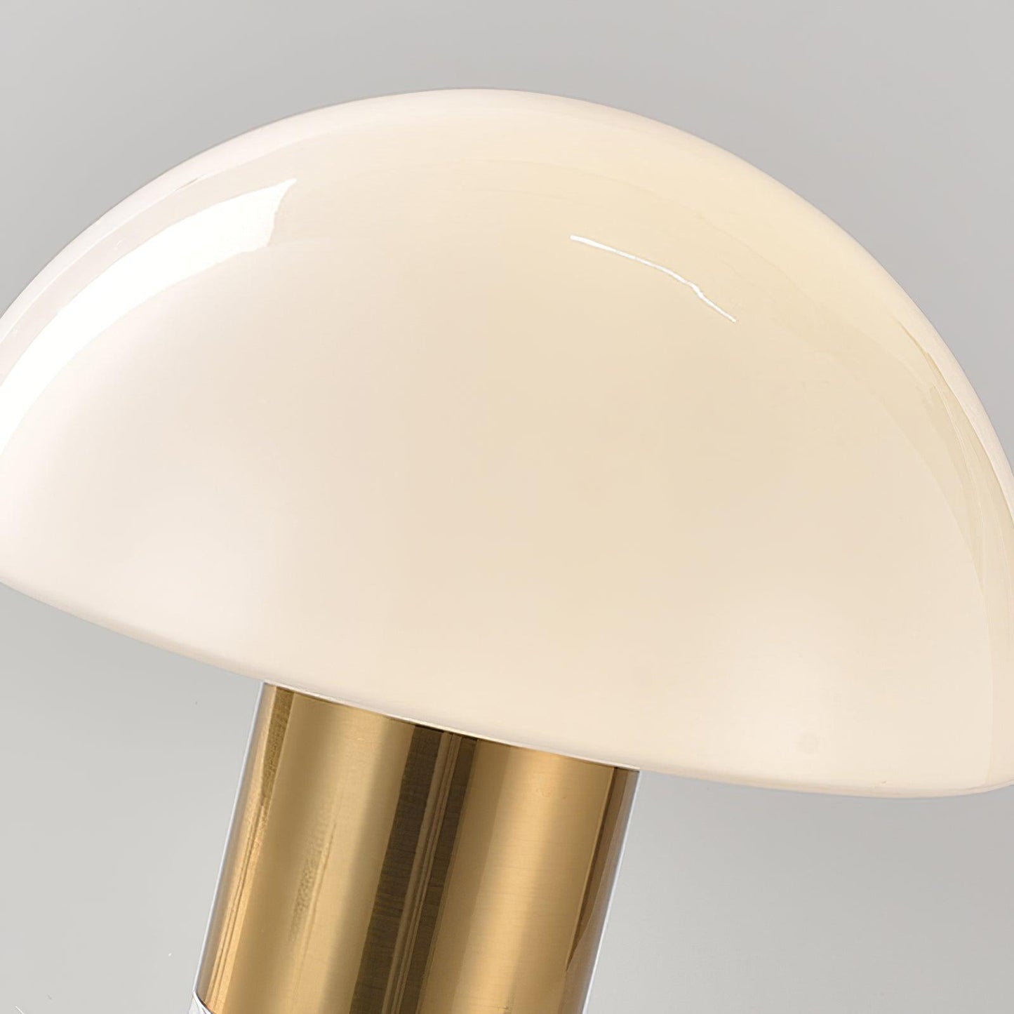 Orly Table Lamp | Metal Base with White Marble & Glass Shade | 30cm Diameter