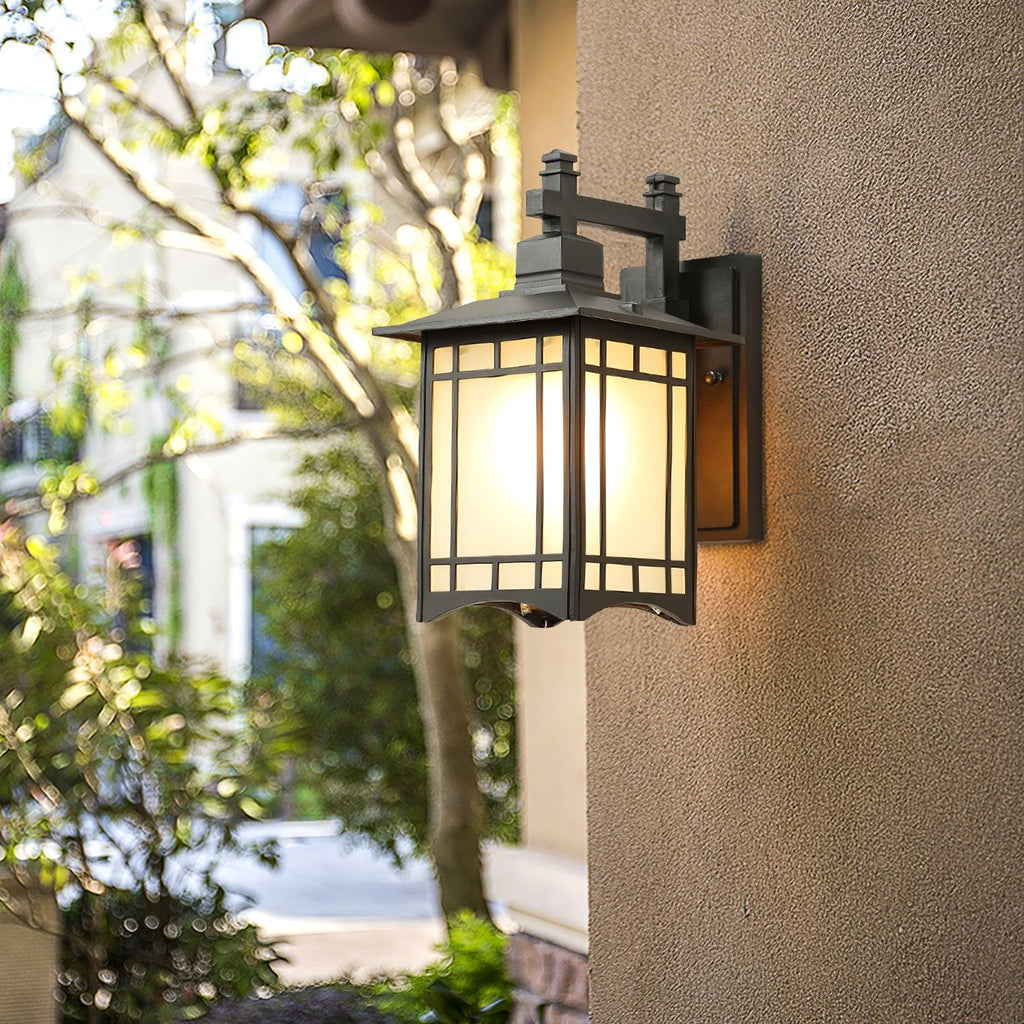 Outdoor Wall Light | Metal & Glass | Set of 2