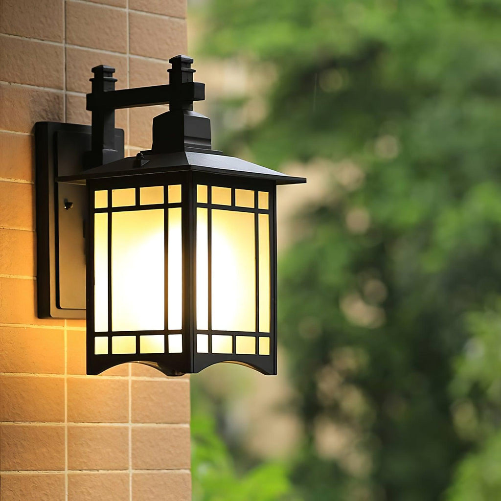 Outdoor Wall Light | Metal & Glass | Set of 2