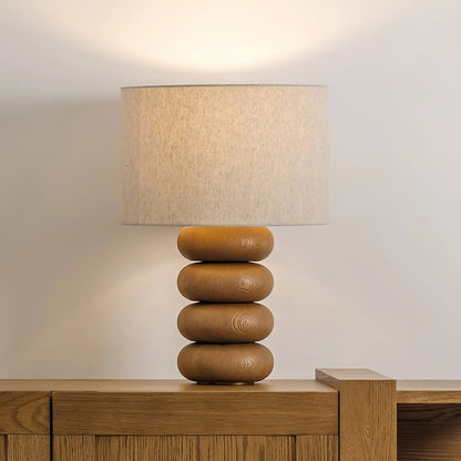 Wooden Table Lamp | Nature-Inspired Design | 35cm Diameter