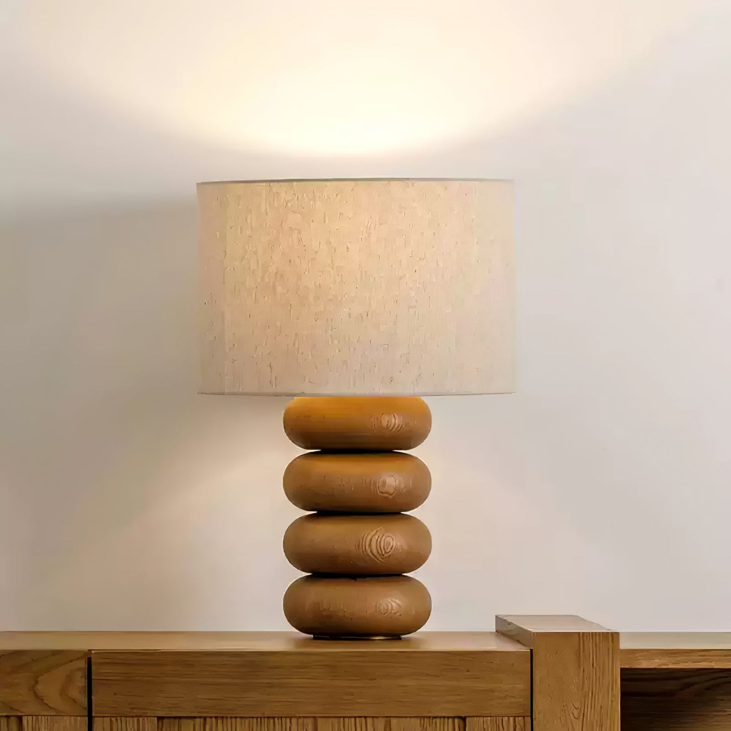 Wooden Table Lamp | Nature-Inspired Design | 35cm Diameter