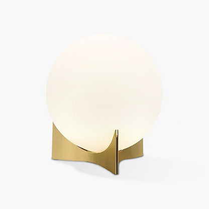 Oscar Table Lamp | Glass & Metal | Gold and White