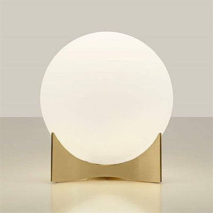 Oscar Table Lamp | Glass & Metal | Gold and White