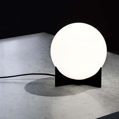 Oscar Table Lamp | Glass & Metal | Gold and White