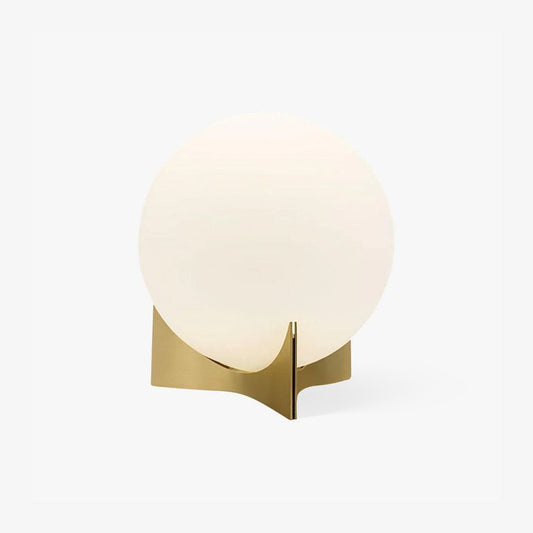 Oscar Table Lamp | Glass & Metal | Gold and White