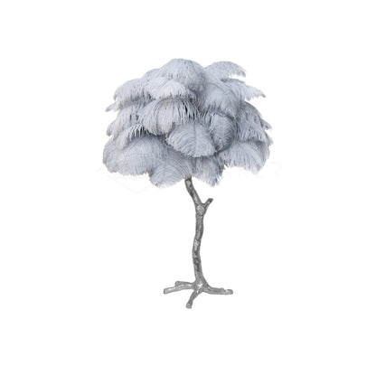 Ostrich Feather Table Lamp | Brass Base | 15 Color Options