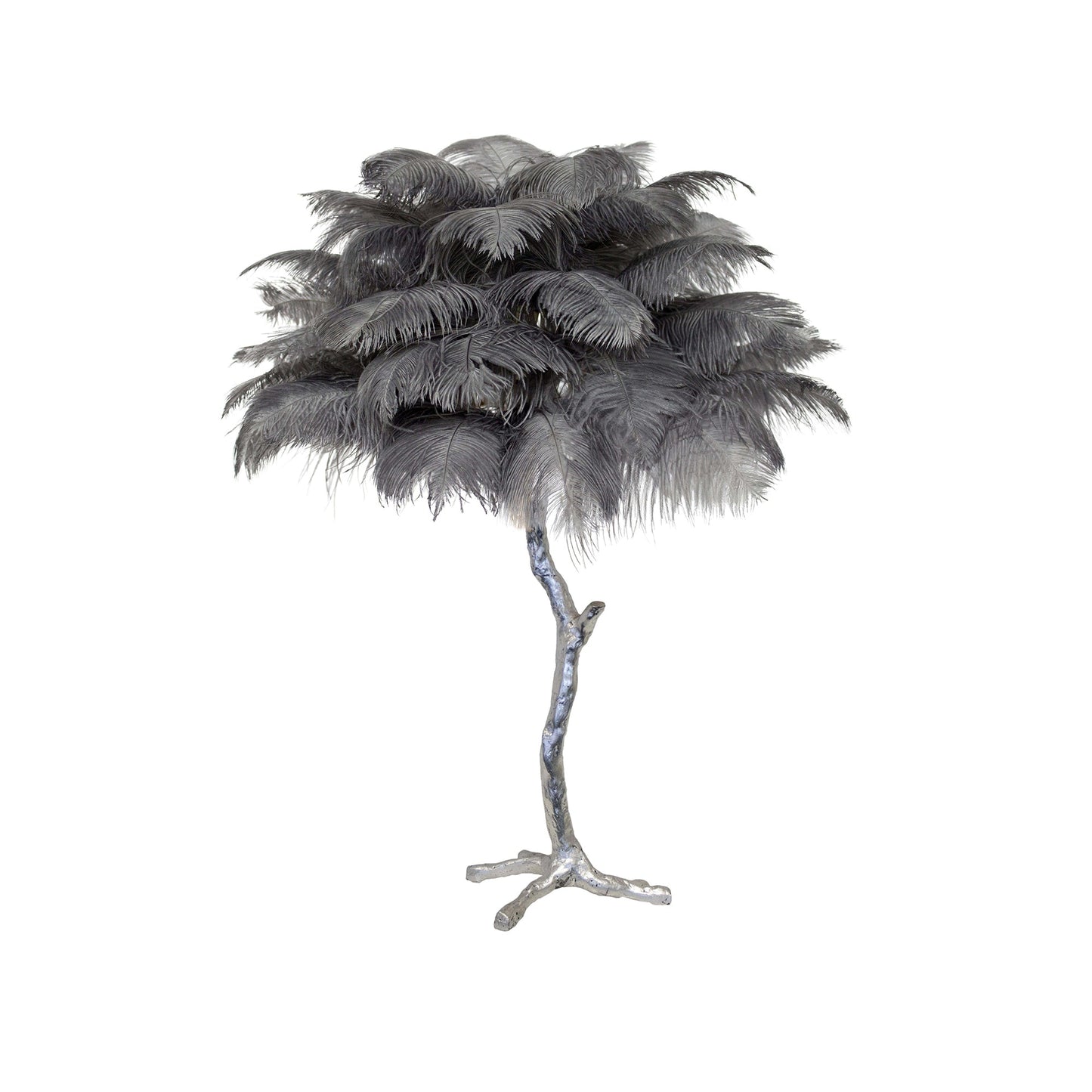 Ostrich Feather Table Lamp | Brass Base | 15 Color Options