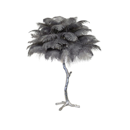 Ostrich Feather Table Lamp | Brass Base | 15 Color Options