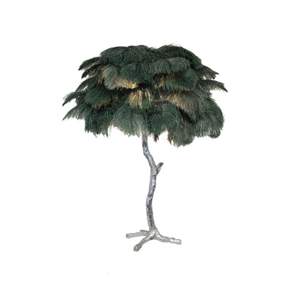 Ostrich Feather Table Lamp | Brass Base | 15 Color Options