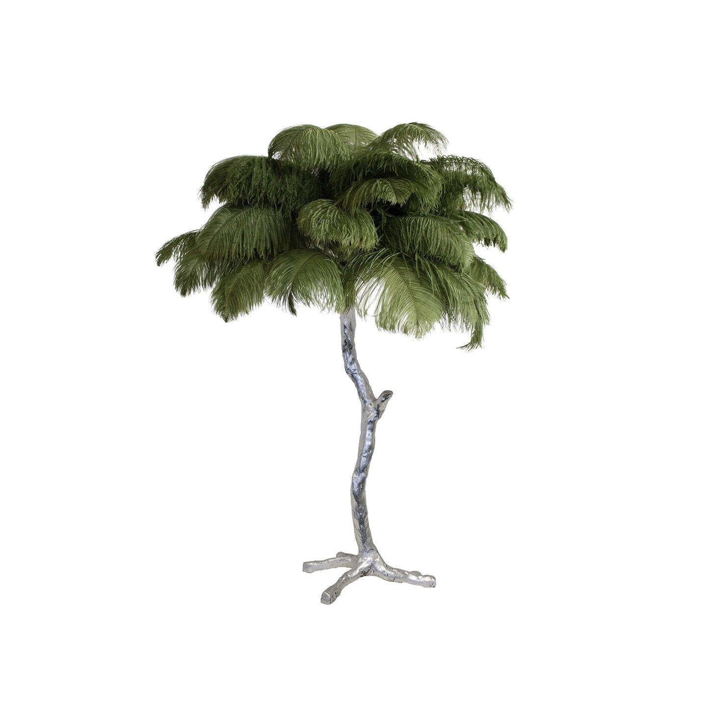 Ostrich Feather Table Lamp | Brass Base | 15 Color Options