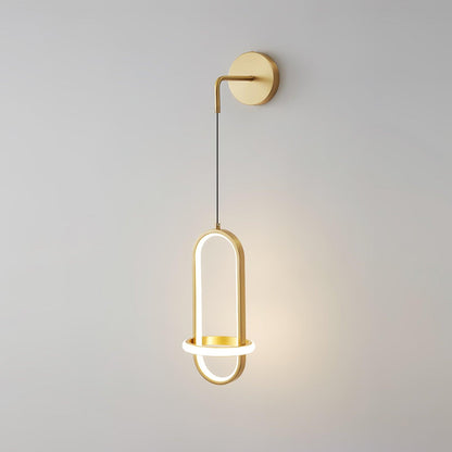 Oval Brass Wall Light | Integrated LED | Set of 2