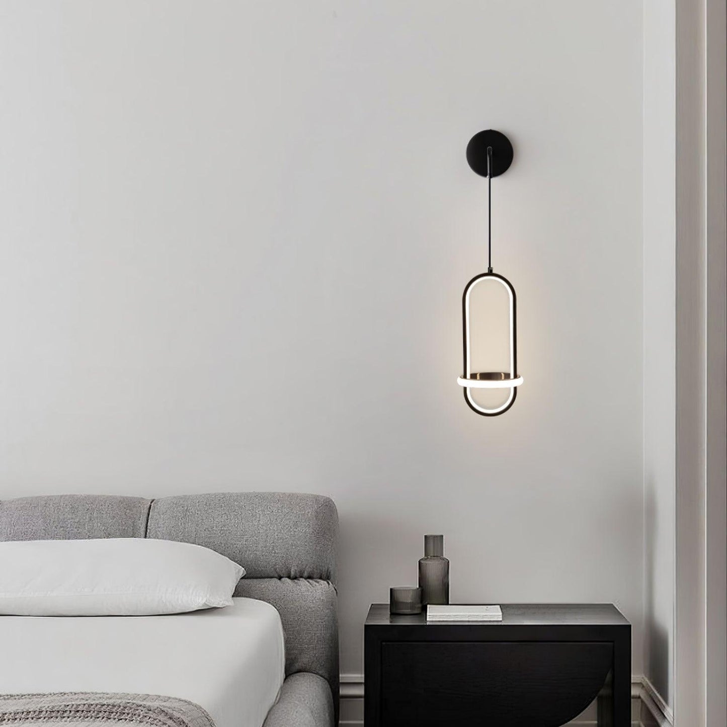 Oval Brass Wall Light | Integrated LED | Set of 2