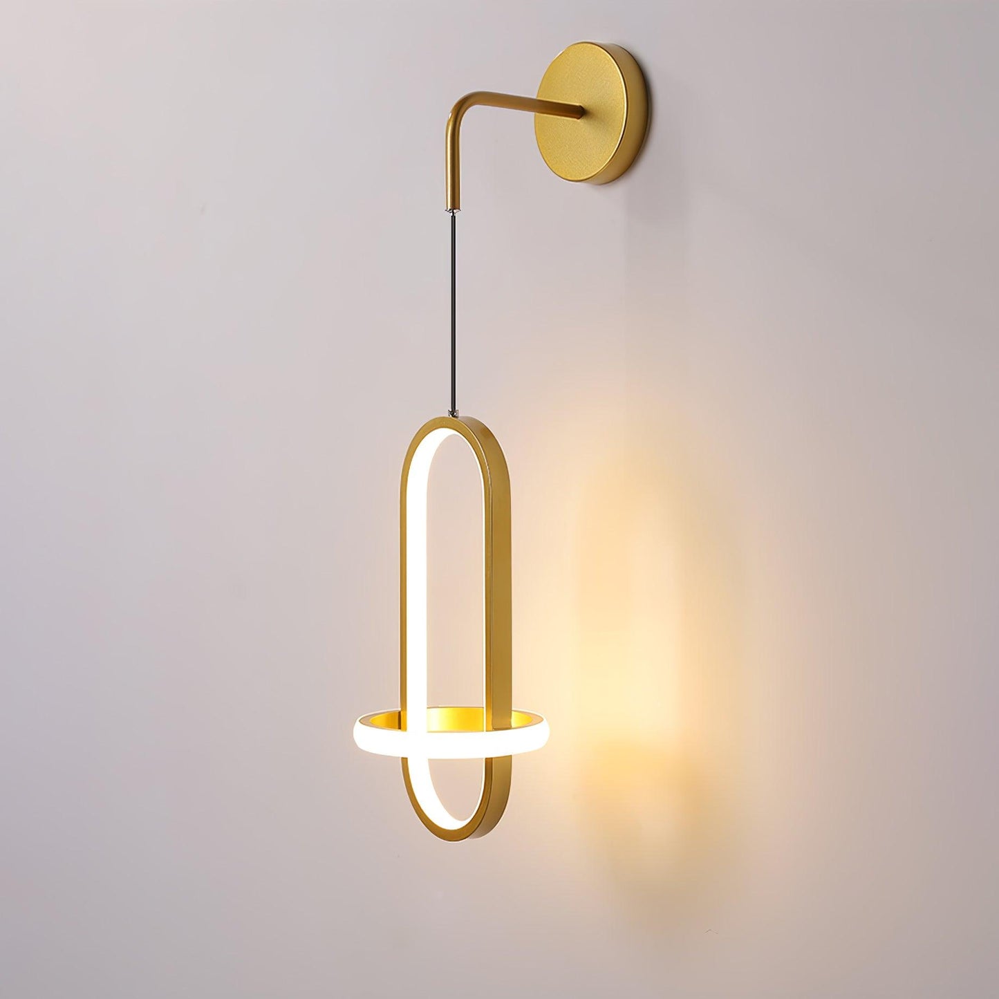 Oval Brass Wall Light | Integrated LED | Set of 2