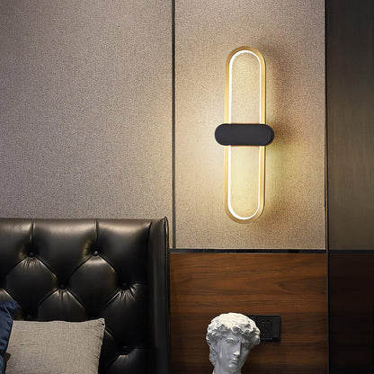 Oval LED Wall Lamp | Brass & Silicone | Set of 2