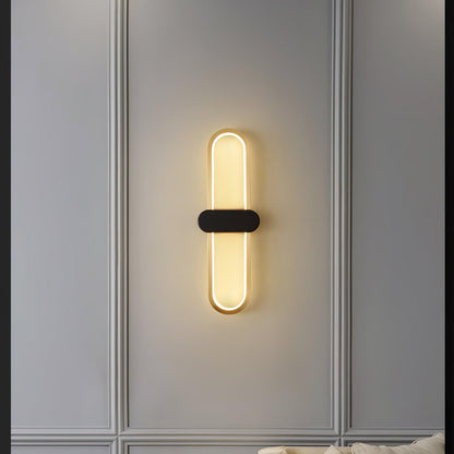 Oval LED Wall Lamp | Brass & Silicone | Set of 2