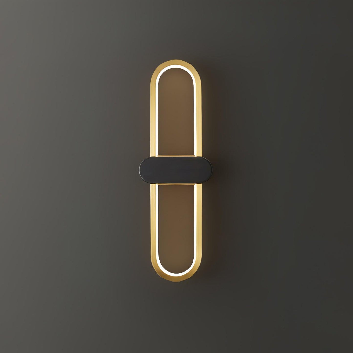 Oval LED Wall Lamp | Brass & Silicone | Set of 2