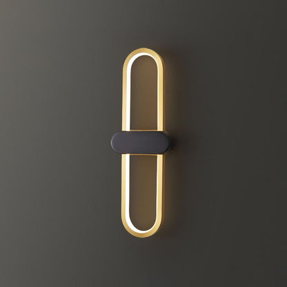 Oval LED Wall Lamp | Brass & Silicone | Set of 2
