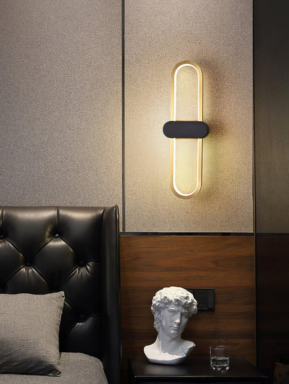 Oval LED Wall Lamp | Brass & Silicone | Set of 2