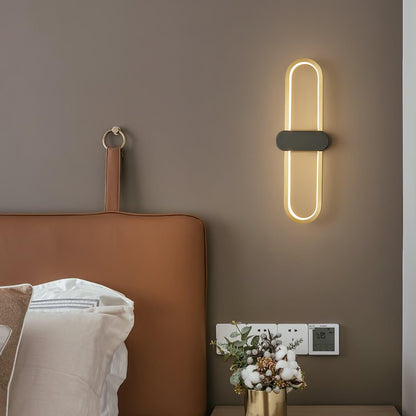 Oval LED Wall Lamp | Brass & Silicone | Set of 2