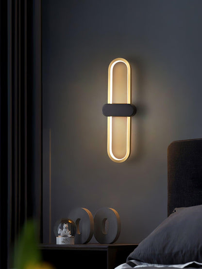 Oval LED Wall Lamp | Brass & Silicone | Set of 2