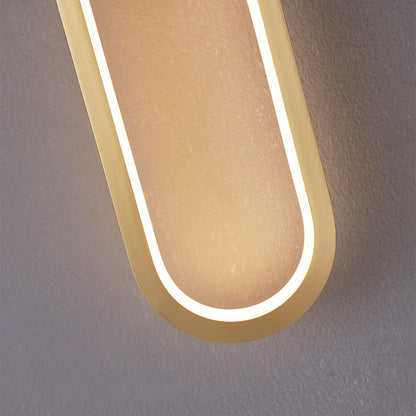 Oval LED Wall Lamp | Brass & Silicone | Set of 2