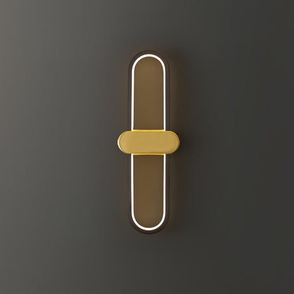 Oval LED Wall Lamp | Brass & Silicone | Set of 2