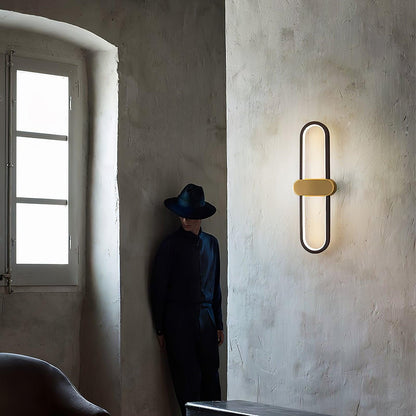 Oval LED Wall Lamp | Brass & Silicone | Set of 2