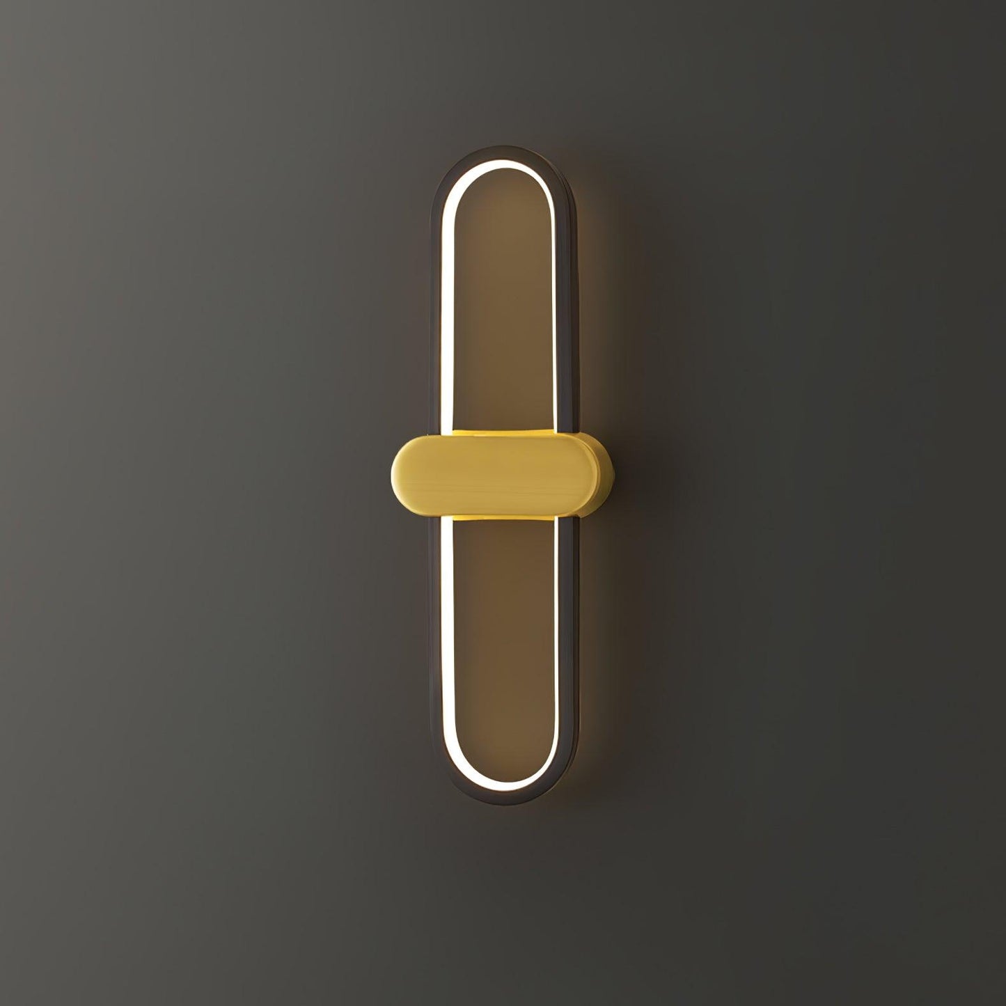 Oval LED Wall Lamp | Brass & Silicone | Set of 2