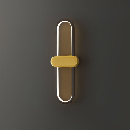 Oval LED Wall Lamp | Brass & Silicone | Set of 2