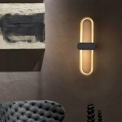 Oval LED Wall Lamp | Brass & Silicone | Set of 2