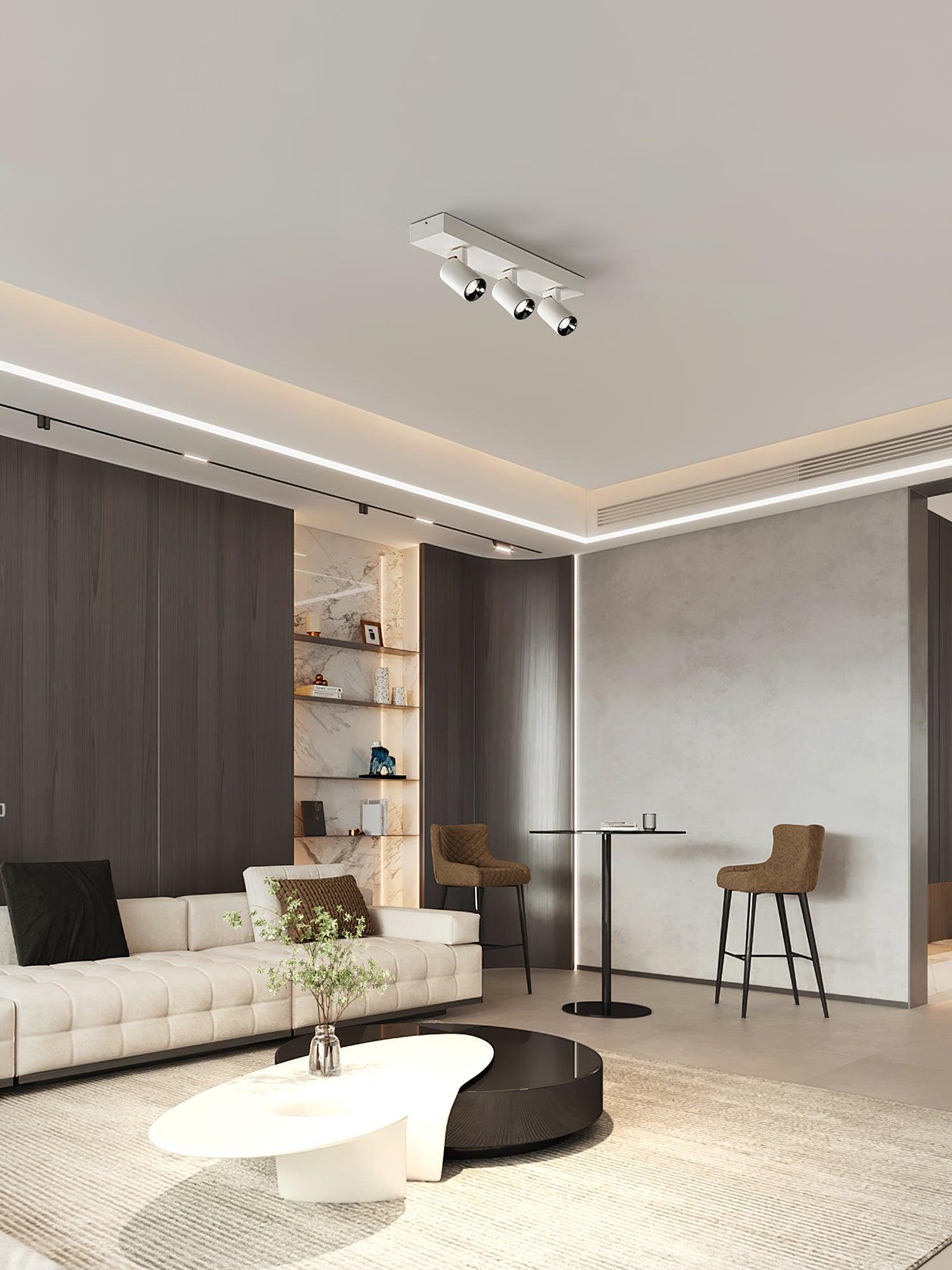 POG Double Linear LED Spotlight | Adjustable | 2 Heads, White or Black