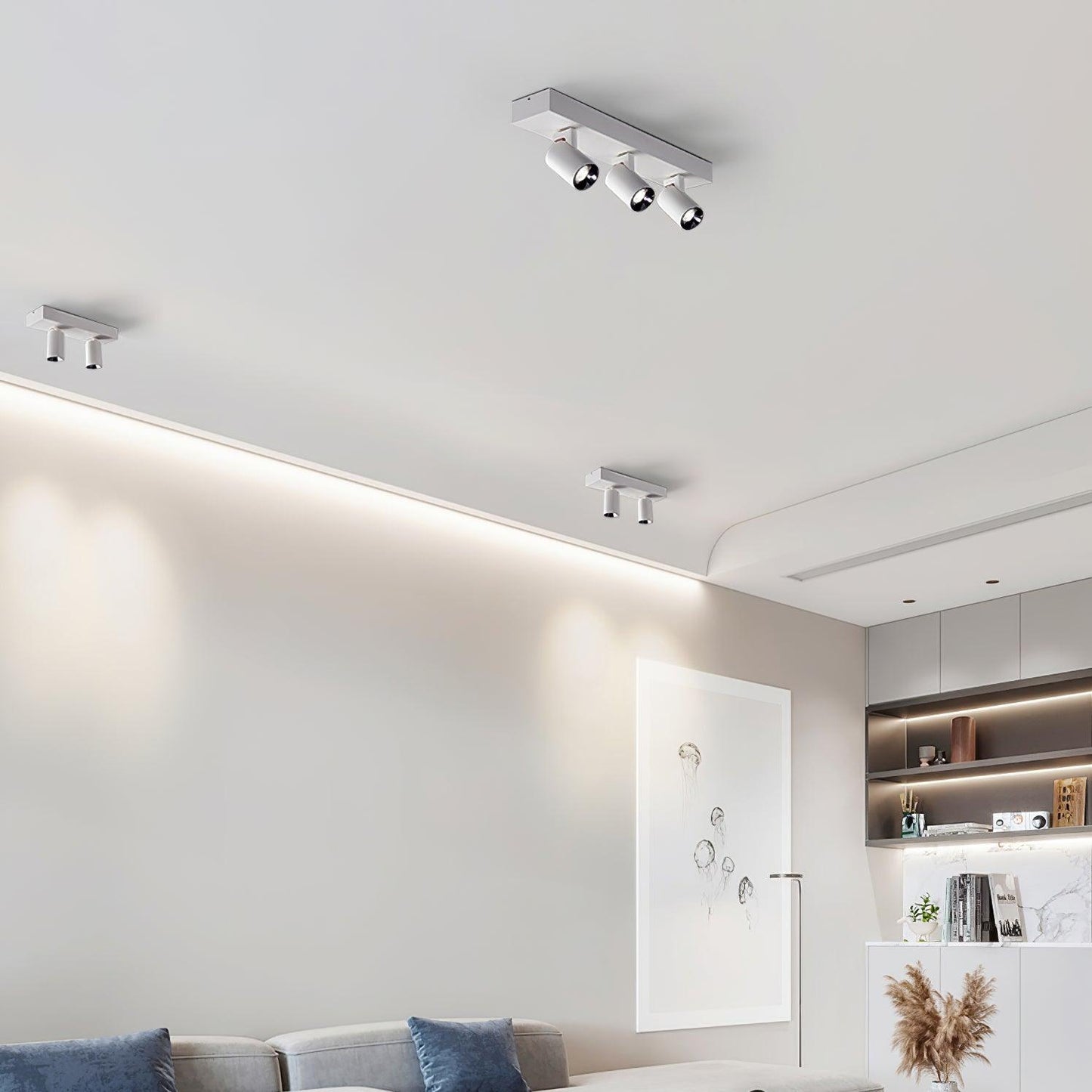 POG Double Linear LED Spotlight | Adjustable | 2 Heads, White or Black