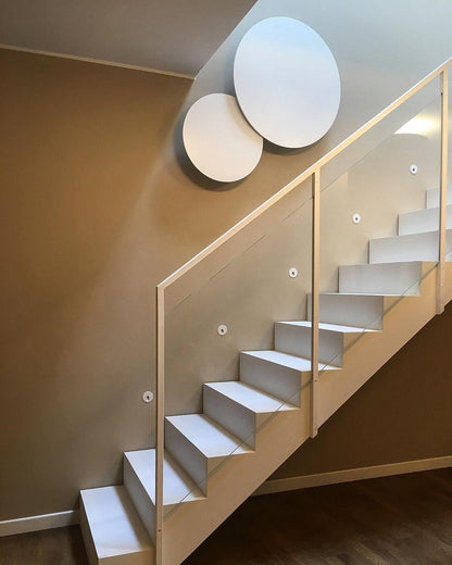 Geometric Disc Wall Lamp | Metal & Acrylic | Black or White