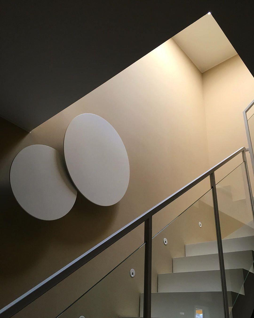 Geometric Disc Wall Lamp | Metal & Acrylic | Black or White