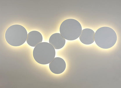 Geometric Disc Wall Lamp | Metal & Acrylic | Black or White