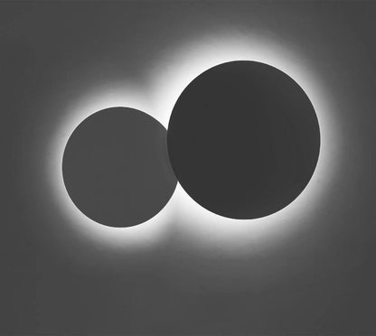 Geometric Disc Wall Lamp | Metal & Acrylic | Black or White