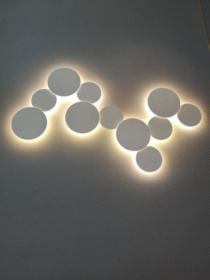 Geometric Disc Wall Lamp | Metal & Acrylic | Black or White
