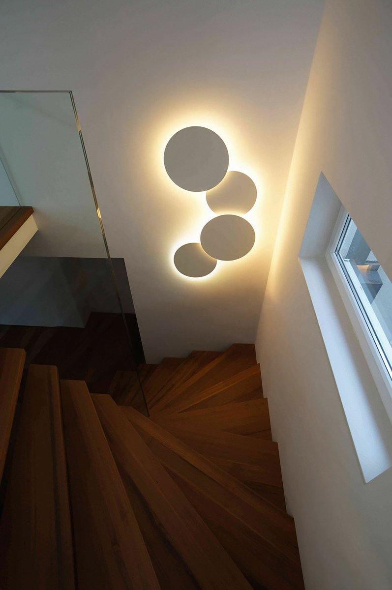 Geometric Disc Wall Lamp | Metal & Acrylic | Black or White