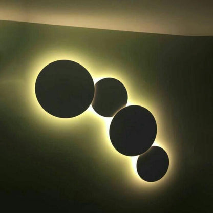 Geometric Disc Wall Lamp | Metal & Acrylic | Black or White