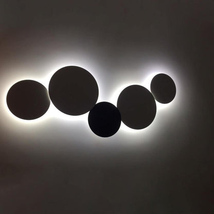 Geometric Disc Wall Lamp | Metal & Acrylic | Black or White